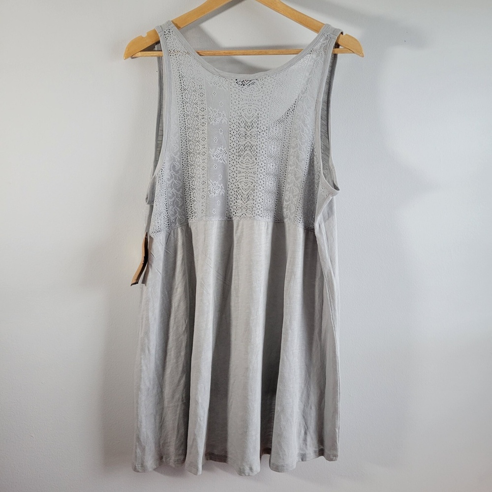 MV Sport Women's 2XL Kappa Delta Grey Lace Back Tank Top College Sorority Greek - Picture 2 of 6